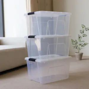 아이리스 투명 리빙박스 수납정리함 언더베드 슬라이딩 리빙박스 DD-TB 4가지 사이즈 3개