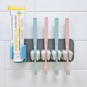 실리바스 허그칫솔패밀리 욕실정리 치약 꽂이 걸이 홀더 거치대 거꾸로 공중부양 실리콘
