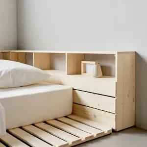 장인가구 아이브 필링 원목 침대 수납헤드S