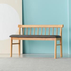 [헤닝] 노르딕 원목 2인 벤치의자