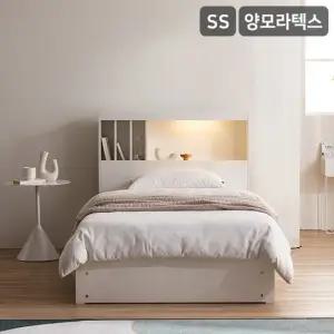 클로드 책장형 LED 4단 수납 침대양모 라텍스 7존 독립스프링 매트리스-슈퍼싱글