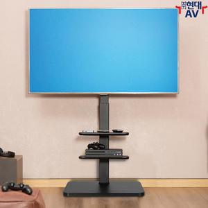 HD-6532-46DF 대형 TV 플로어 스탠드, 최대 75인치/40kg 이내 지원, 선반 2장 기본 제공