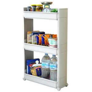 트롤리 틈새 선반 주방 선반 틈새 수납장 1P 18cm 3단