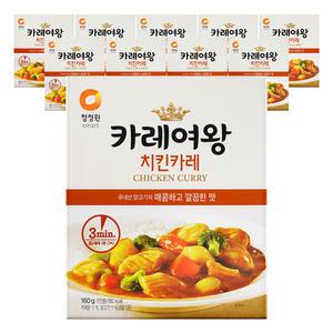 청정원 카레여왕 치킨, 160g, 10개
