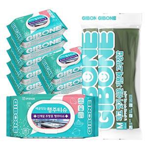 [기본에]세균닦는 행주티슈 8팩 + 끼고 벗기 쉬운 고무장갑 M 2팩