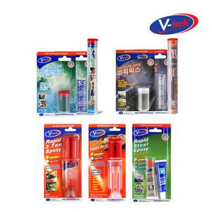 브이텍 에폭시 접착제 퍼티 투명 다용도 글루 본드 고온 스틸