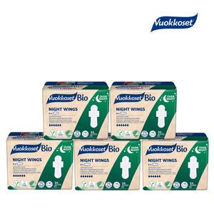 뷰코셋 NEW 유기농 순면 생리대 오버나이트 나이트윙 9P 5팩