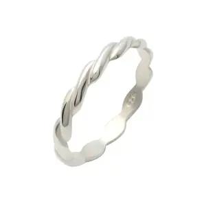 925 실버 꼬임 레이어드 데일리 은 반지