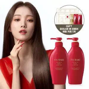 [츠바키] 프리미엄 모이스트&리페어 컨디셔너 450ml 2개 + 모이스트 3종 체험키트