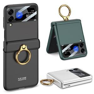 [수나르]갤럭시Z플립4 제트지 힌지보호 링홀더 스탠딩 하드 핸드폰 케이스