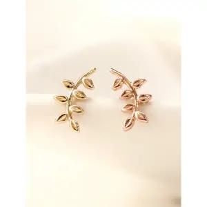 [미니멀피어싱]14K 나뭇잎 피어싱 귀걸이