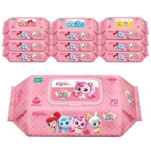 모나리자 캐치 티니핑 물티슈 캡형 70매 x 10입