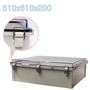 박스코 투명카바 스텐고리 하이박스 510x610x200 노출 옥외 방수 매미고리 SUS ABS 차단기 분전반