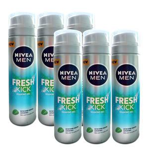 니베아 맨 남성용 면도용폼 프레쉬킥 쉐이빙젤 200ml x 6개