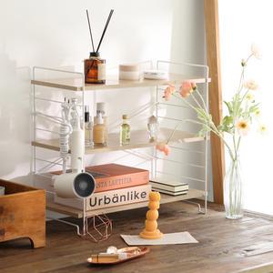 브릿지 모듈 미니 원목 철제 3단 수납 다용도 선반