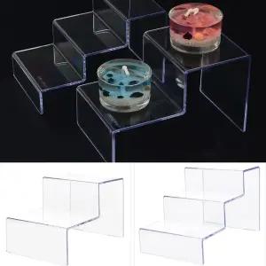 계단형 디스플레이 아크릴 진열대 제품 소품진열 화장품 디피용진열대 상품 전시 받침대 매장 선반