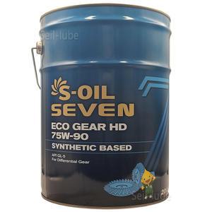 에스오일 세븐 에코 기어 HD 75W90 20L 최상급 자동차용 액슬 데후 디퍼런셜 기어 오일 (반합성유) 상용차 중장비 승용차