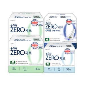 순수한면 제로 중형 22입, 1개 + 대형 20입, 2개 + 슈퍼롱 오버나이트 8입, 1개