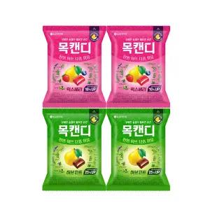 롯데웰푸드 목캔디(리뉴얼) 허브봉 217g, 2개 + 믹스베리봉 217g, 2개