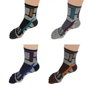 옥스포드 남자 등산 스포츠 발바닥 두꺼운 쿠션 발가락 단목 건강 양말 4족 세트 무배배송