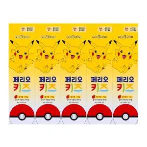 페리오 키즈 3단계 치약 피카츄 딸기향 75g 5개