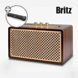 브리츠 BZ-JB5609PT 휴대용 유 무선 엔틱 블루투스 스피커 USB재생 AUX단자 홈 카페 인테리어 오디오
