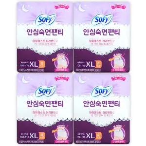 쏘피 안심숙면 팬티 특대형 입는 오버나이트 생리대 팬티형 XL 사이즈 SOFY 16개입