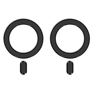 밸류엠 맥세이프 호환 플레이트 자석 스티커, 블랙, 2개