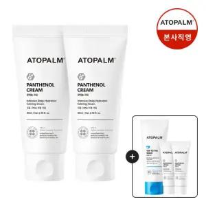 [아토팜] 판테놀 크림 80mlx2 (증정)판테놀로션23ml*2+탑투토100ml 12/8~14