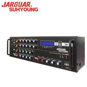 JARGUAR 블루투스 파워앰프 PA-308BT 320W USB LE디스플레이 마이크단자4개 에코 음정조정 320와트