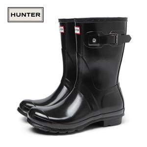 [헌터]정품] 우먼스 오리지널 글로스 숏 레인부츠 WFS1000RGL-BLK