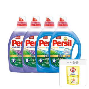 퍼실 드럼/일반 겸용 액체세제 라벤더 2.7L, 2개 + 실내건조 2.7L, 2개 + 증정(프릴 시크릿 오브 베이킹소다 레몬 300ml, 1개)