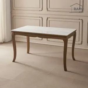 [/착불배송] 프렌치 1300 유광 포세린 통 세라믹 4인 원목 식탁 테이블 단품