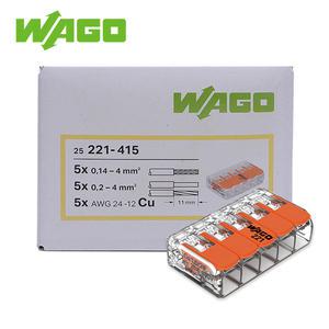 와고 커넥터 221-415 모든전선용 5P 단자 레버타입 (25개입)
