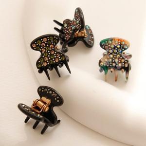 [바이데이지] 프랑스 멀티 큐빅 포인트 미니 집게핀 Bh0829