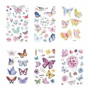 여성타투 나비타투 문신 타투스티커 6종 투쁠원 미니 타투