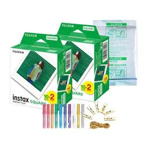 [인스탁스]스퀘어필름 5팩(50매)+2종 선물, SQ1 SQ6 SQ10 SQ20 SQ40 쉐어 SP3 스퀘어 링크 전용 필름