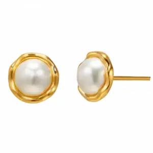 갤러리아 여자 순금 침 귀걸이 라느 진주 24K 1.875g 금귀걸이