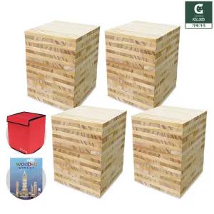 (가베가족)KS1305 큰솔 원목카프라400pcs+예제집+가방