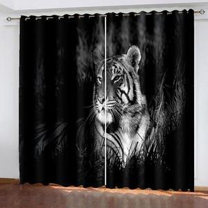 광목로만쉐이드 호랑이 커튼 욕실 3D 디지털 침실 거실 로만쉐이드커텐