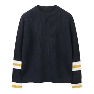 [해리슨옴므]소매 단가라 오버핏 라운드 니트 SMEC1063_P355266903