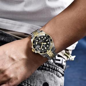 패션 가죽 메탈 스포츠 디지털 남자 손목 시계 PAGANI DESIGN 남성용 럭셔리 GMT 세라믹 링 316 스테인레스