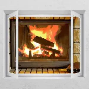 아트박스 꾸밈 ad857-실내벽난로_창문그림액자