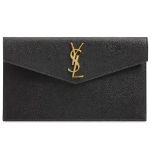 생로랑 UPTOWN 업타운 모노그램 로고 캐비어 레더 클러치백 565739 1GF0J 1000