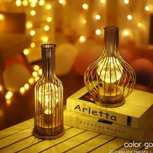 와이버 유리병 무드등 라이트 홈파티 3색상 금속 LED 홈파티 감성조명