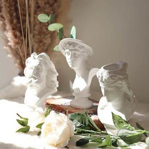 [그레이하우스]미니 석고상화분 오브제 카페인테리어소품 신혼집인테리어 개업선물 특이한석고상