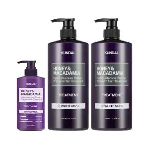 쿤달 네이처 트리트먼트 화이트머스크 1058ml, 2개 + 500ml, 1개