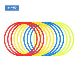 KS 액션후프 L 60cm 12개입 세트 스텝 점프 놀이 훈련 학교 유치원 체육 교구