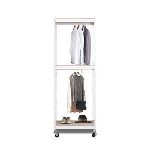 이동식행거 트롤리 스탠드옷걸이 시스템행거 3단2봉 600 x 400 x 1500