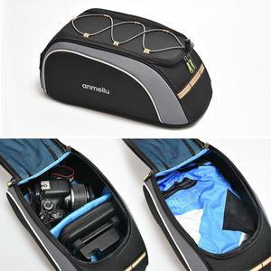 정원ANMEILU 자전거 뒷좌석 가방 대용량 자전거 파니 가방 방수 자전거 랙 트렁크화물 팩 오토바이 PU 테일